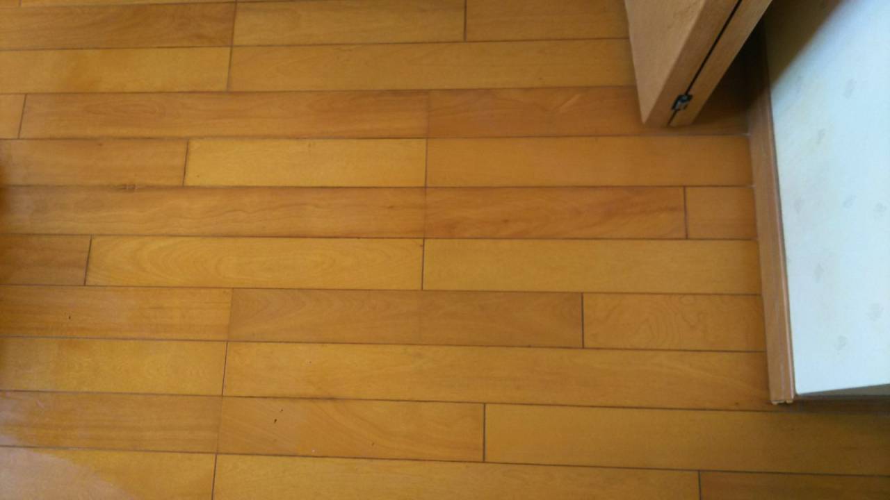 床洗浄後<br>綺麗に取れました。