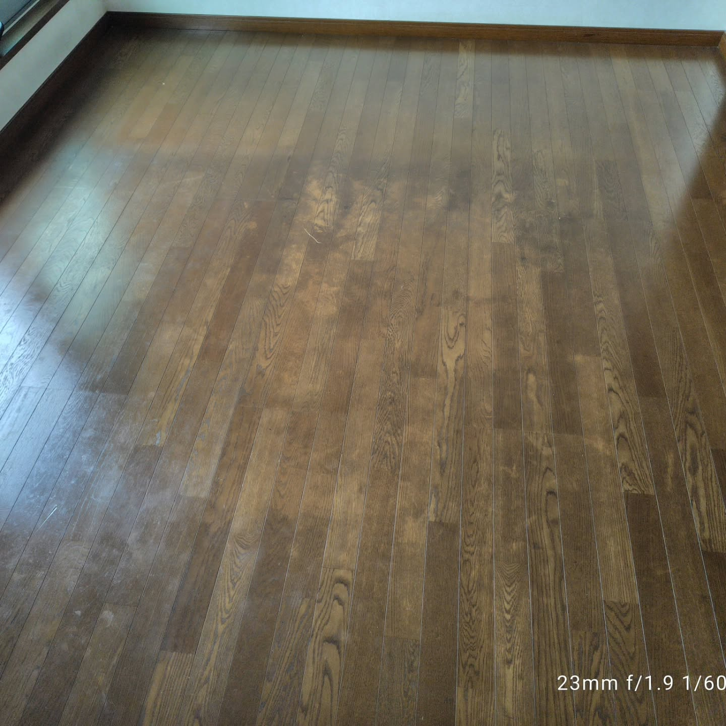 本日は築30年の戸建て住宅の床清掃を担当いたしました。