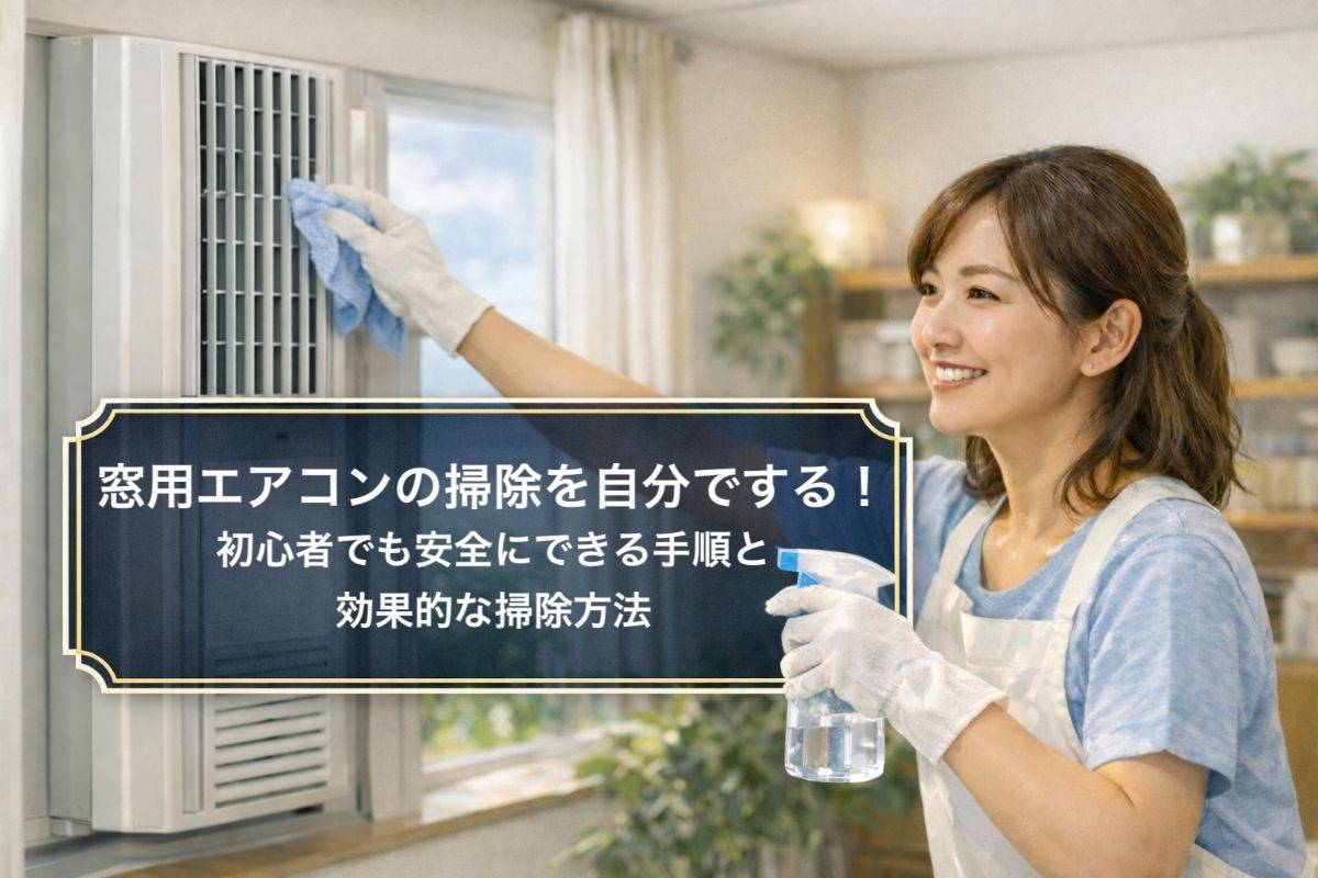 窓用エアコンの掃除を自分でする！初心者でも安全にできる手順と効果的な掃除方法