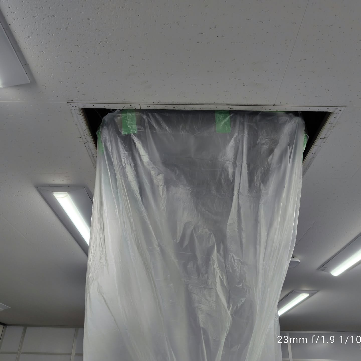 本日は業務用エアコンのメンテナンスを行っています。
