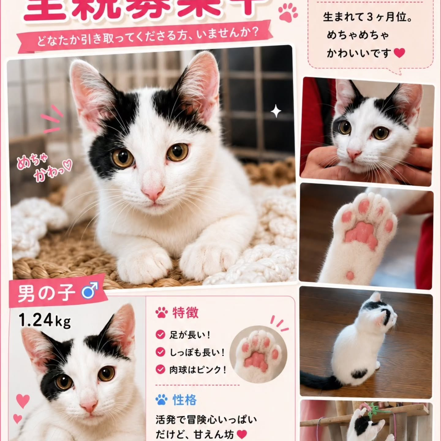 新しい家族を待っています。