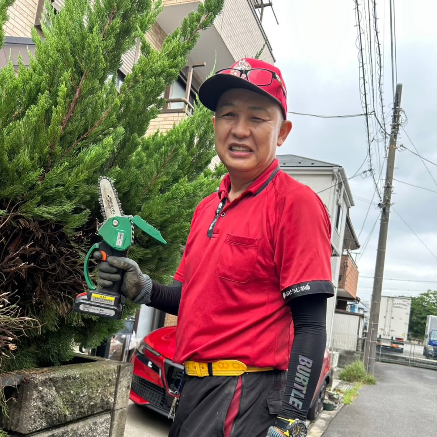 今年最後のお庭のお手入れへ。